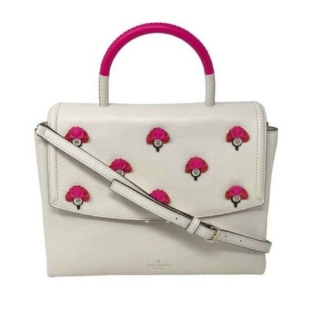 Kate Spade Dorina Carley Floral Leather Crossbody Purse Bag